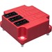 Deksel voor dozen voor montage op de wand/plafond Hafobox ABB Installatiedozen en -kasten Connectordeksel met GST, kleur rood 3x3p Wieland 1SPA007130F0522
